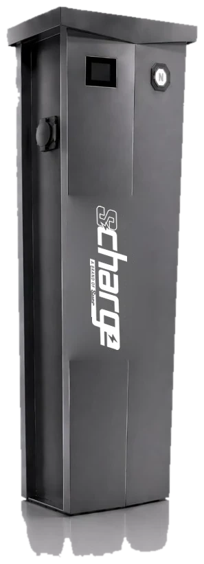 S-Charge NOVA: schlanke AC-Ladesäule bis 22 kW, freigestellt